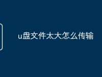 u盘文件太大怎么传输-路由网