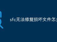 sfc无法修复损坏文件怎么办-路由网