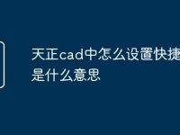 天正cad中怎么设置快捷命令是什么意思-路由网