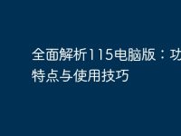 全面解析115电脑版：功能、特点与使用技巧-路由网