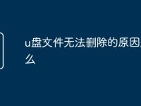 u盘文件无法删除的原因是什么-路由网