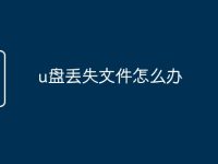 u盘丢失文件怎么办-路由网