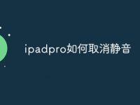 ipadpro如何取消静音-路由网