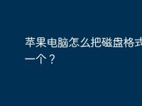 苹果电脑怎么把磁盘格式化成一个？-路由网