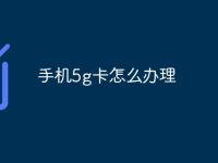 手机5g卡怎么办理-路由网