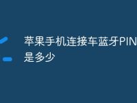 苹果手机连接车蓝牙PIN密码是多少-路由网