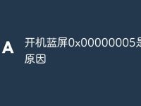 开机蓝屏0x00000005是什么原因-路由网