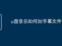 u盘音乐如何加字幕文件-路由网