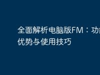 全面解析电脑版FM:功能、优势与使用技巧-路由网