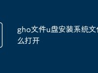 gho文件u盘安装系统文件怎么打开-路由网