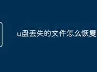 u盘丢失的文件怎么恢复-路由网