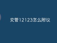 交管12123怎么附议-路由网