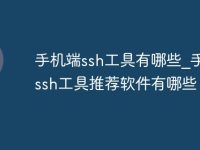 手机端ssh工具有哪些_手机端ssh工具推荐软件有哪些-路由网