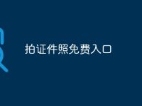 拍证件照免费入口-路由网