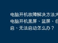 电脑开机故障解决方法大全-电脑开机黑屏、蓝屏、自动重启、无法启动怎么办？-路由网