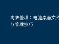 高效整理：电脑桌面文件排序与管理技巧-路由网