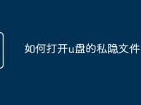 如何打开u盘的私隐文件-路由网