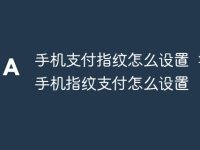 手机支付指纹怎么设置 华为手机指纹支付怎么设置-路由网
