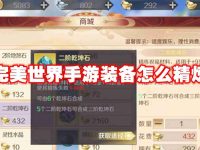 完美世界手游装备怎么精炼-路由网