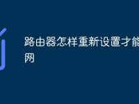 路由器怎样重新设置才能连上网-路由网