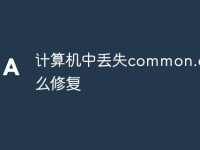 计算机中丢失common.dll怎么修复-路由网
