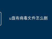 u盘有病毒文件怎么删-路由网
