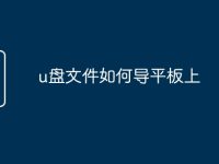 u盘文件如何导平板上-路由网