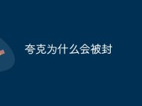 夸克为什么会被封-路由网