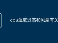 cpu温度过高和风扇有关系吗-路由网