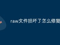 raw文件损坏了怎么修复-路由网