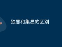 独显和集显的区别-路由网