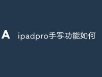 ipadpro手写功能如何-路由网