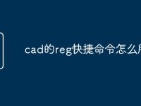 cad的reg快捷命令怎么用-路由网