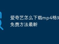 爱奇艺怎么下载mp4格式视频免费方法最新-路由网