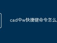 cad中w快捷键命令怎么用-路由网