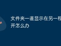 文件夹一直显示在另一程序打开怎么办-路由网