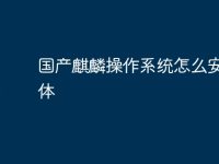 国产麒麟操作系统怎么安装字体-路由网