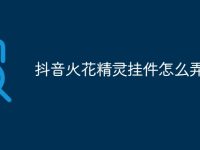 抖音火花精灵挂件怎么弄-路由网