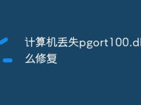 计算机丢失pgort100.dll怎么修复-路由网