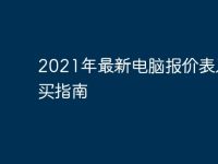2021年最新电脑报价表及购买指南-路由网