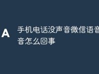 手机电话没声音微信语音有声音怎么回事-路由网