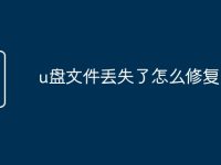 u盘文件丢失了怎么修复-路由网
