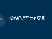 域名解析平台有哪些-路由网