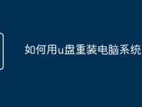 如何用u盘重装电脑系统-路由网