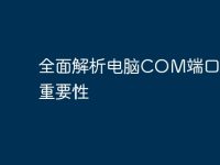全面解析电脑COM端口及其重要性-路由网