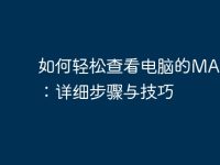 如何轻松查看电脑的MAC地址:详细步骤与技巧-路由网