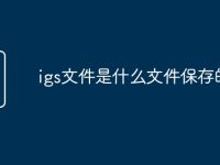 igs文件是什么文件保存的-路由网
