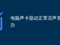 电脑声卡驱动正常没声音怎么办-路由网