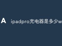 ipadpro充电器是多少w-路由网