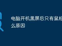 电脑开机黑屏后只有鼠标是什么原因-路由网